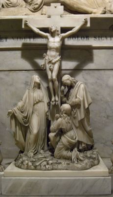 La Crocifissione
scultura in alabastro, di Costantino Brumidi (1831 ca.)
