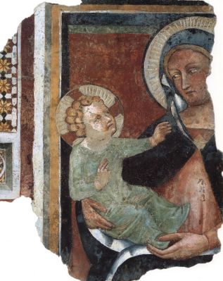 Bologna: Madonna con Bambino - sec. XIV anonimo scuola Vitale da Bologna
