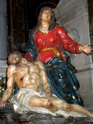 Roma, San Marcello, Pietà lignea di scuola bernininana (XVIII sec.)
